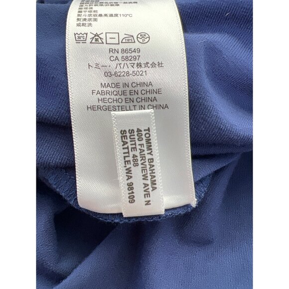 Tommy Bahama Faux Wrap Dress Size Large Side Gathered Waist Cap Sleeve Business - Picture 7 of 9